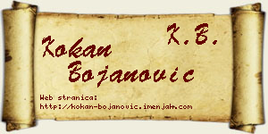 Kokan Bojanović vizit kartica